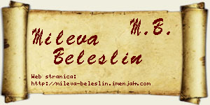 Mileva Beleslin vizit kartica